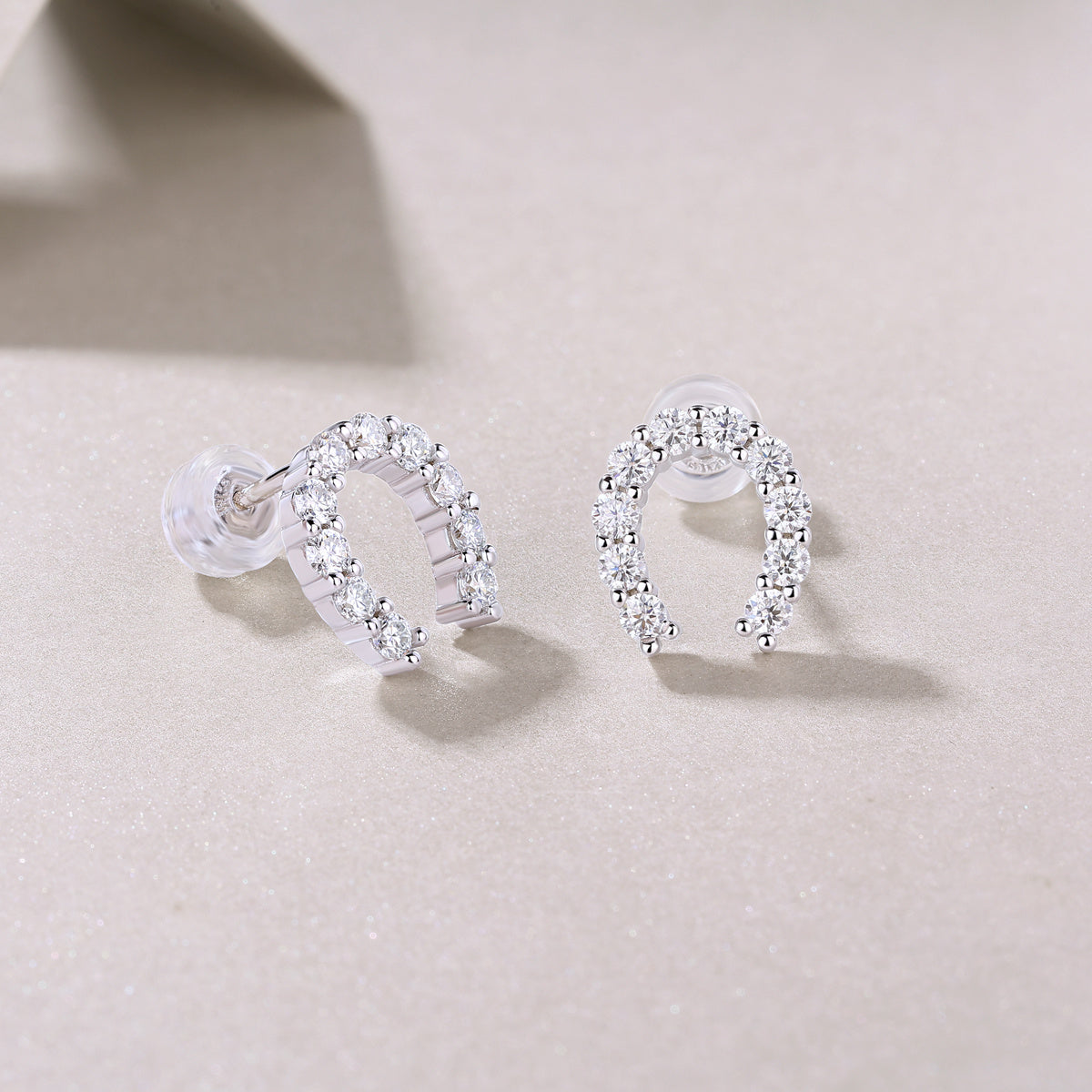 Keep Happiness Moissanit-Ohrstecker