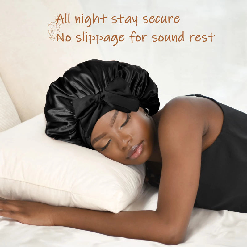Silk Satin Bonnet for Curly Hair