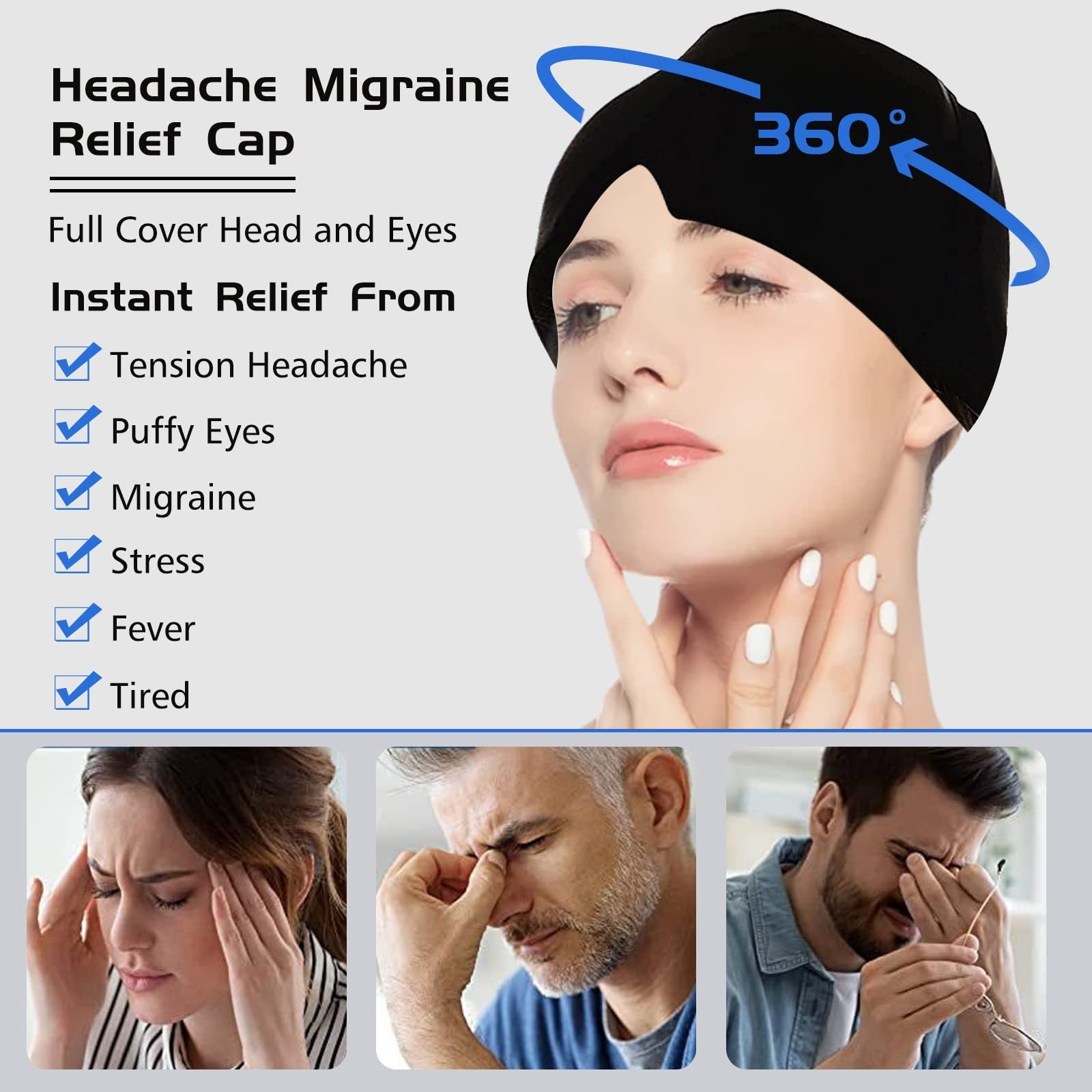 Masque de glace pour les yeux anti-migraine