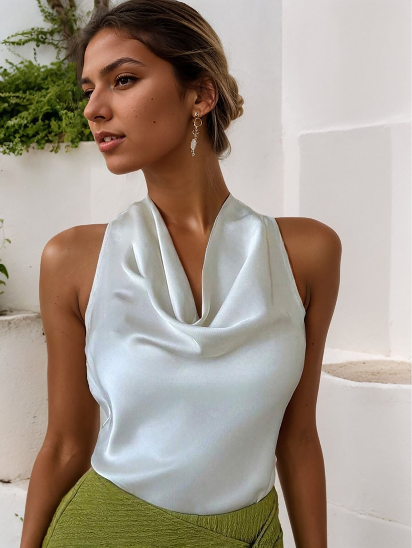 Elegant Halter Backless Vest Top