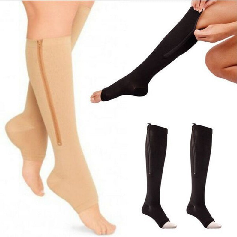 Compression Zipper Yoga Socks