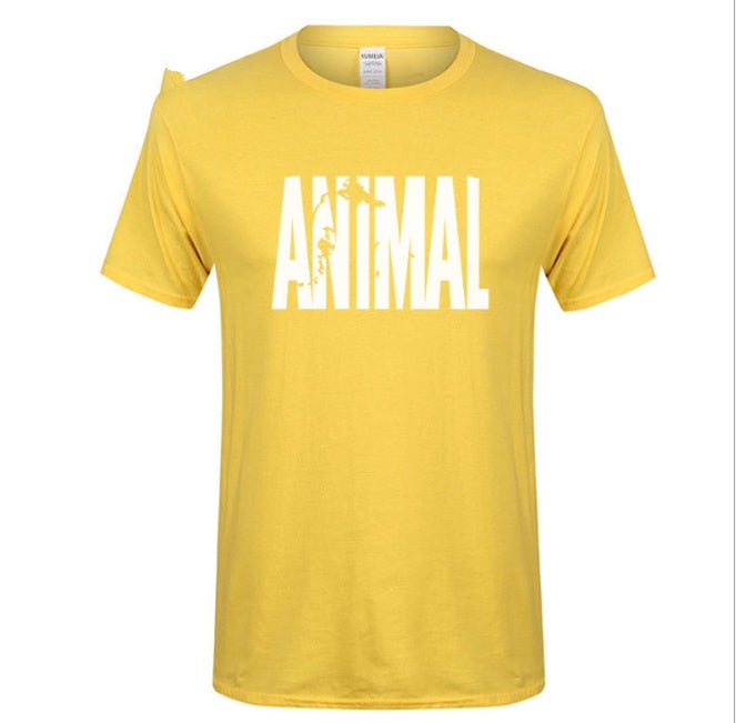 Men’s Summer Fitness Cotton Print Tee
