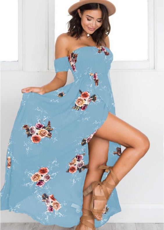 Boho Off Shoulder Summer Beach Dress