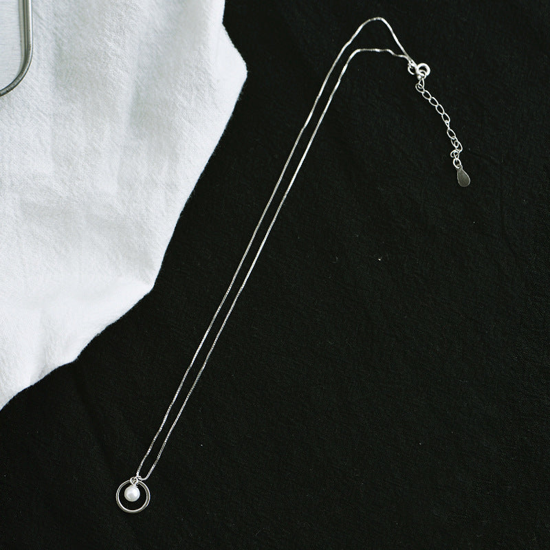S925 Silber Perle Schlüsselbein Halskette