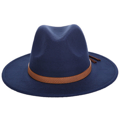 Chapeau haut-de-forme jazz en laine pour femme