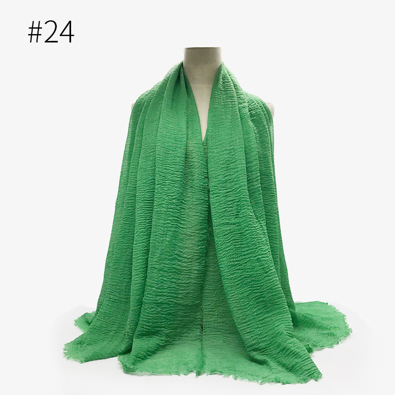 Foulard hijab en coton à bulles