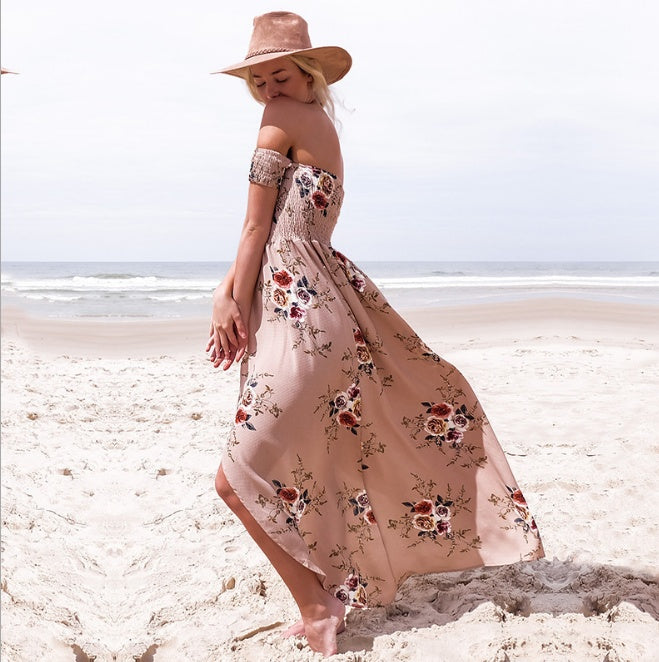 Boho Off Shoulder Summer Beach Dress