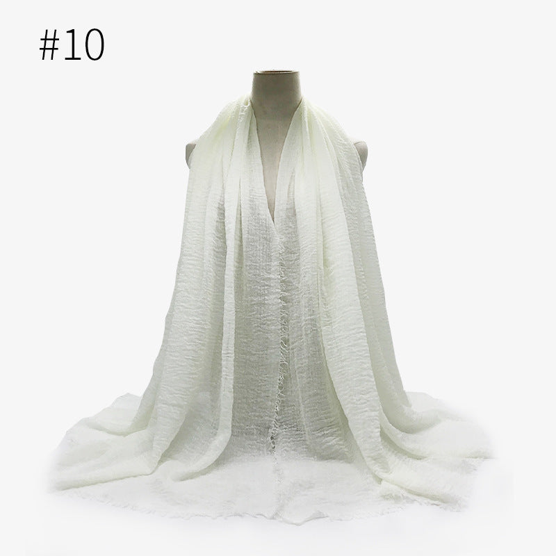 Foulard hijab en coton à bulles