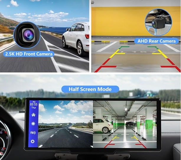 Treasure Portable CarPlay mit 2,5K-Kamera
