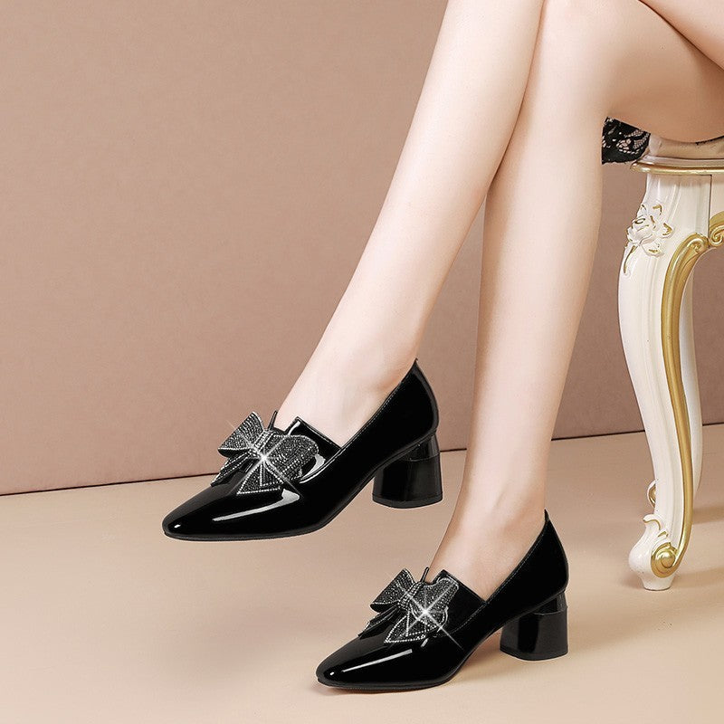 Strass Schleife High Heel Damenschuhe