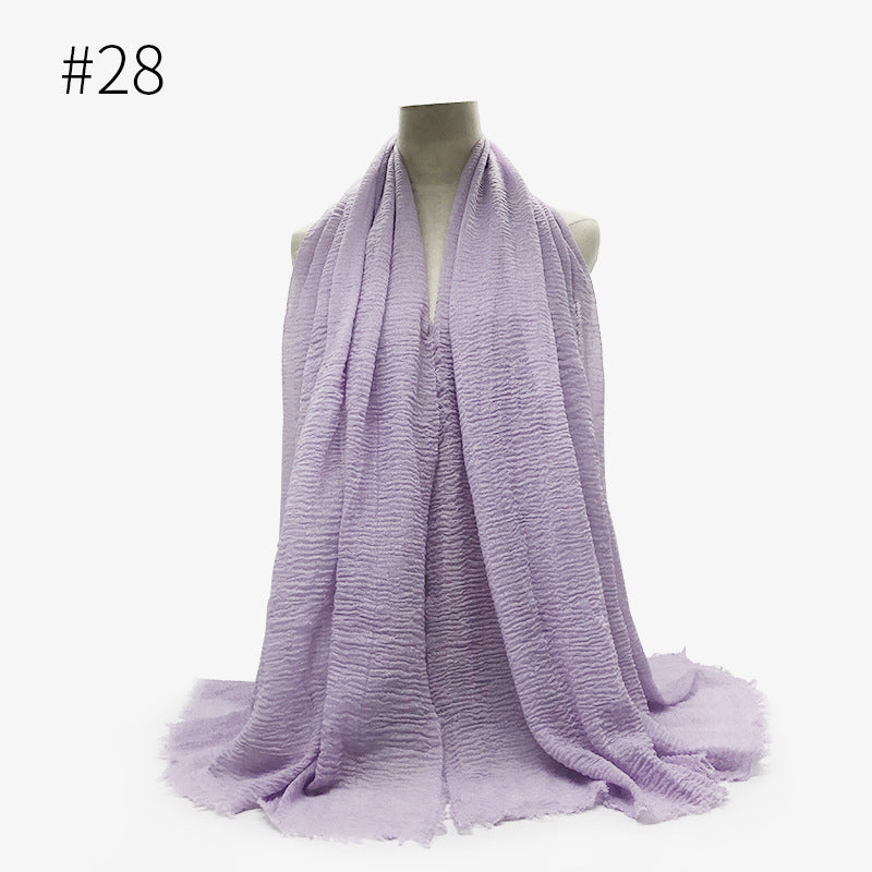Foulard hijab en coton à bulles