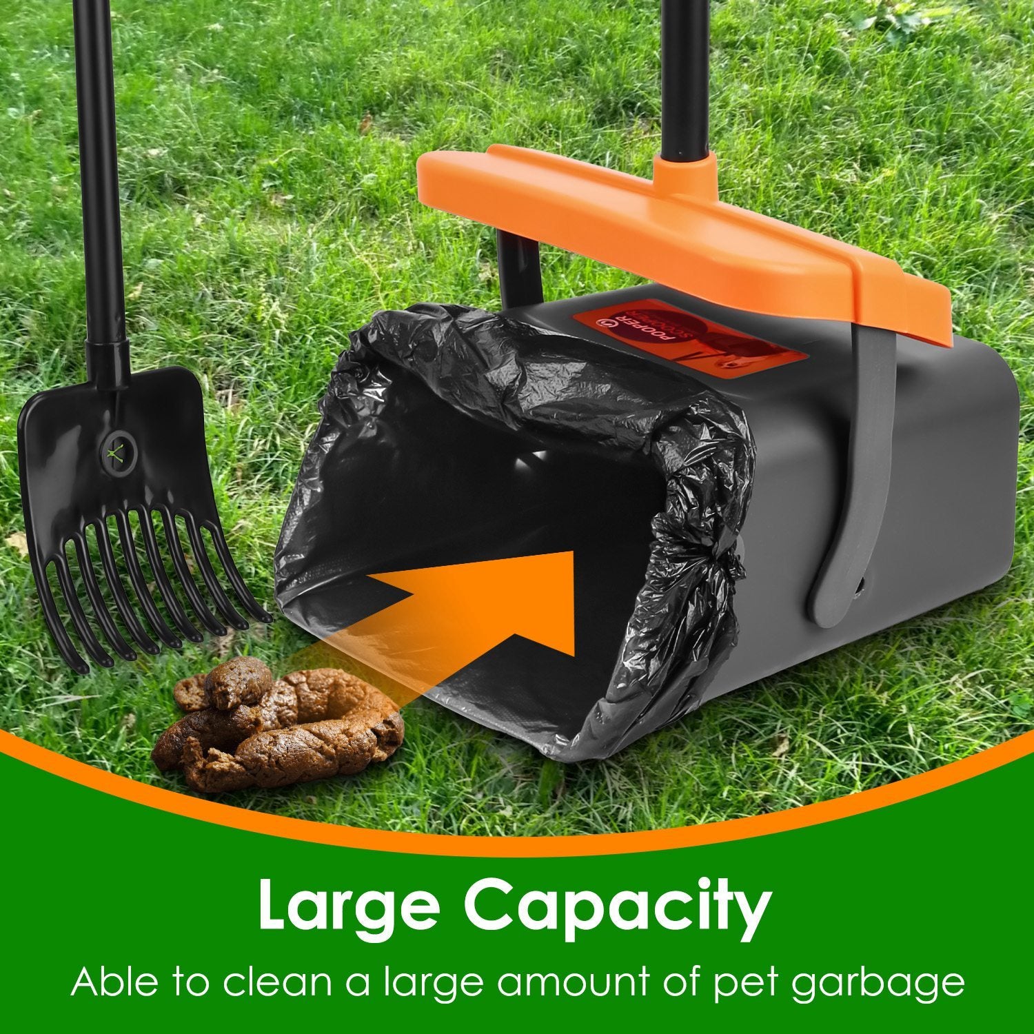 Pooper Scooper Kit with Rake & Bin