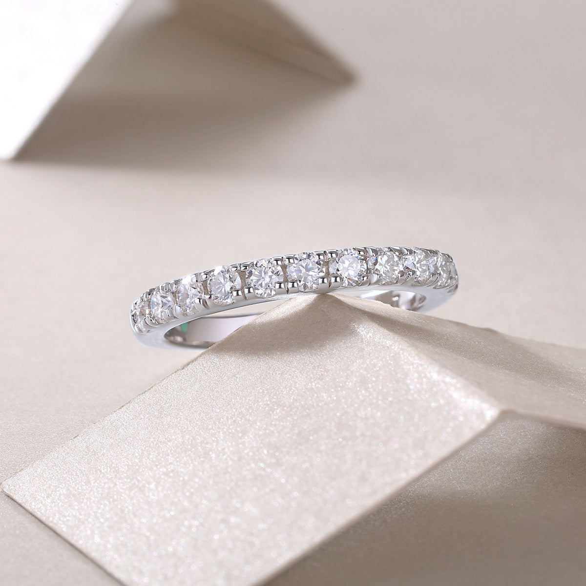 Parallel World Moissanite Silver Ring