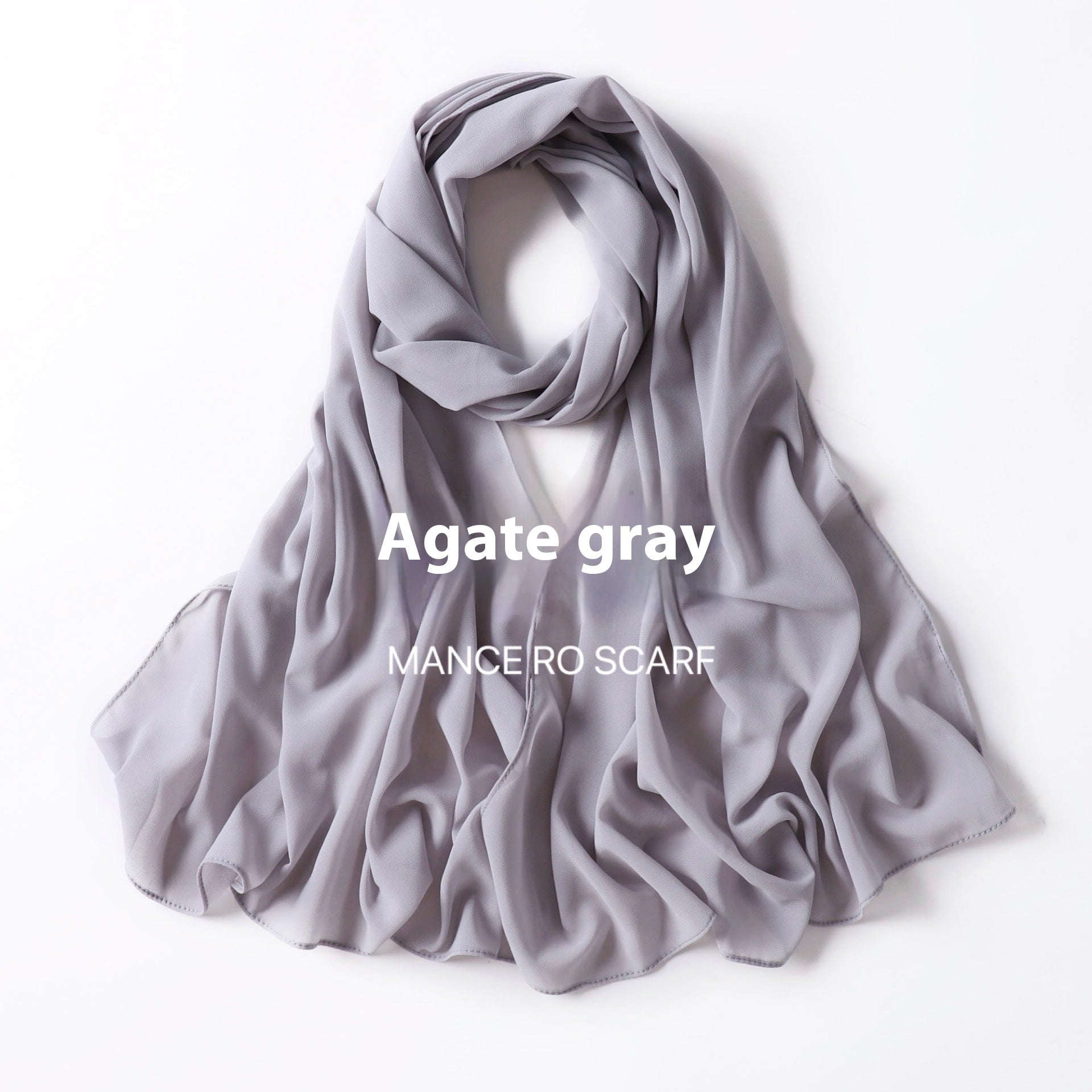 Foulard en mousseline de soie perlée