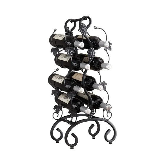 8-Bottle Freestanding Metal Wine Rack