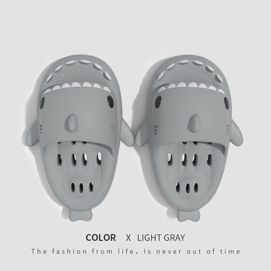 Shark Slippers Women Quick-Dry Slides