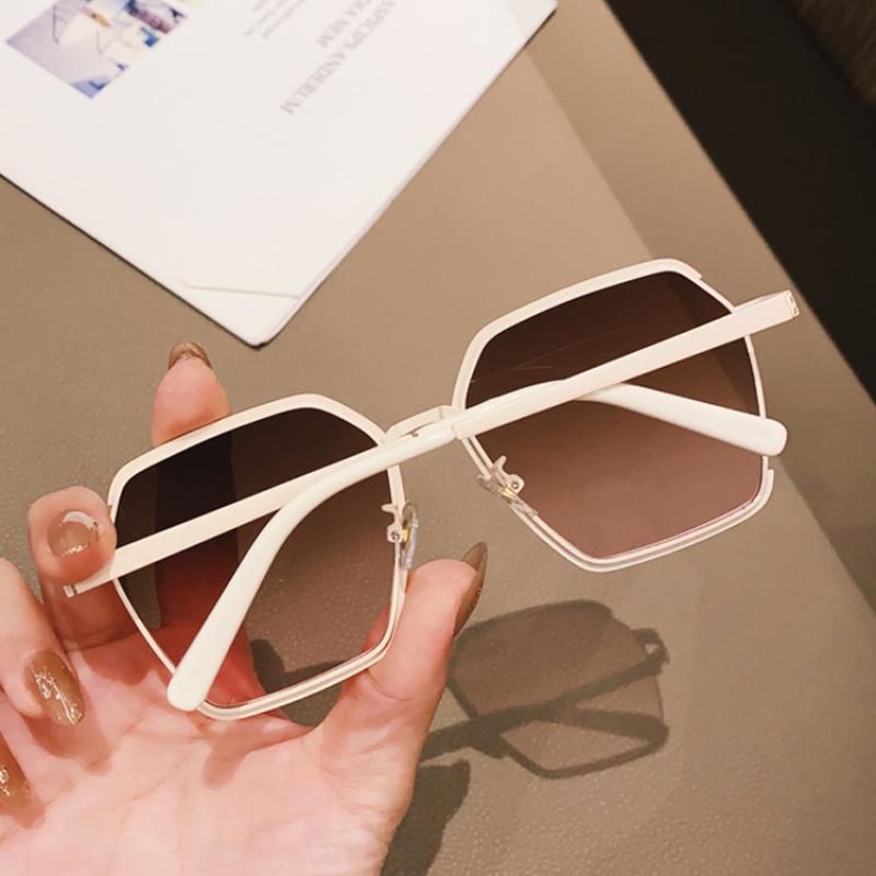 Ins Vintage Halbrahmen-Sonnenbrille