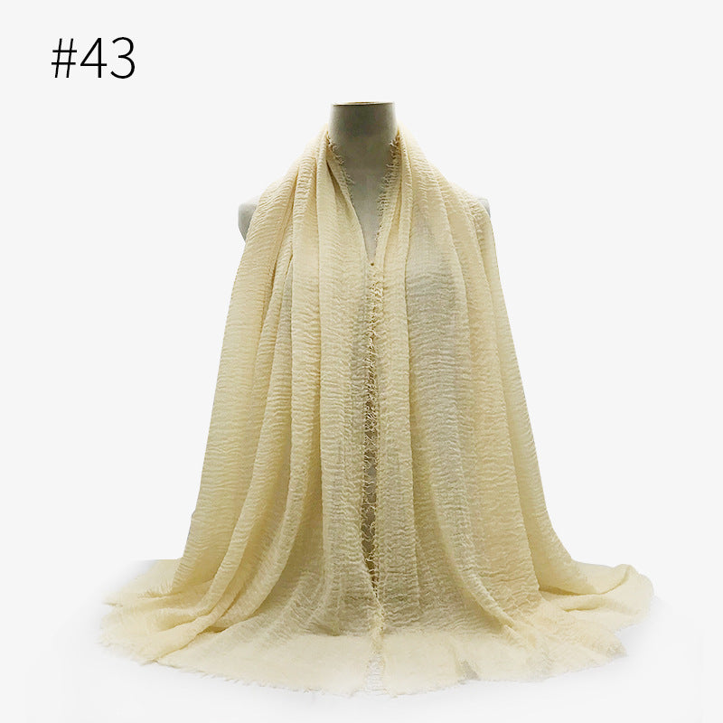 Foulard hijab en coton à bulles