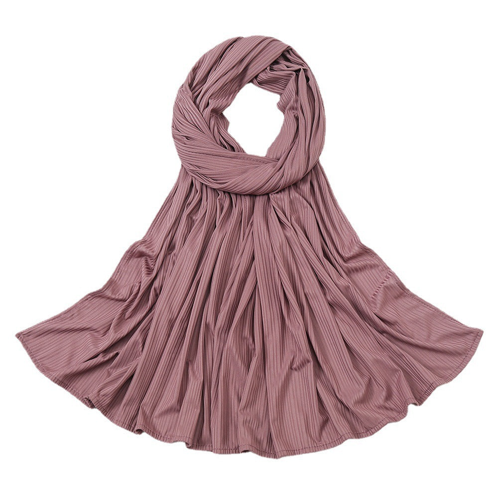 Écharpe en tricot de coton rayé pour femme