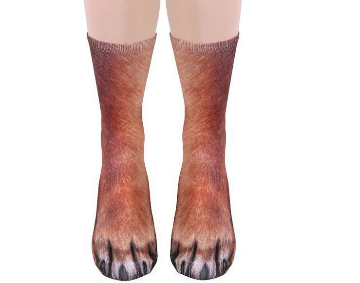 3D Cat Paw Long Socks – Unisex Fun