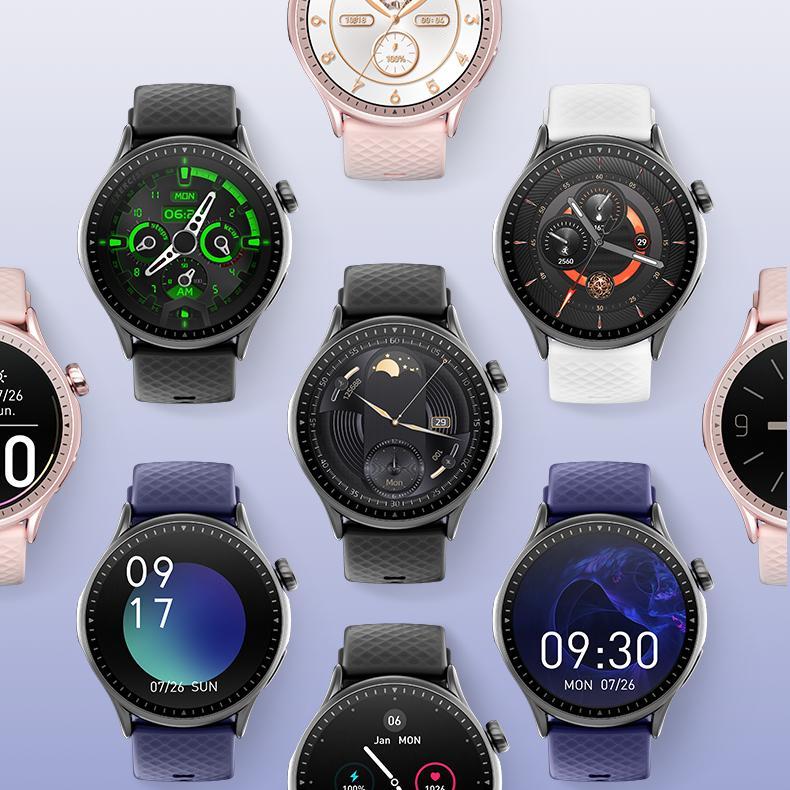 Runde HD-Fitness-Smartwatch