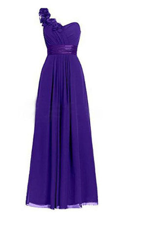 Multicolor Slanted Neck Maxi Dress