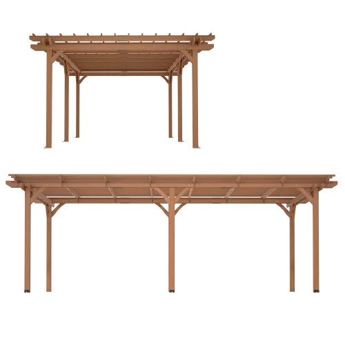 12x16 Holz-Traubenpergola für den Außenbereich