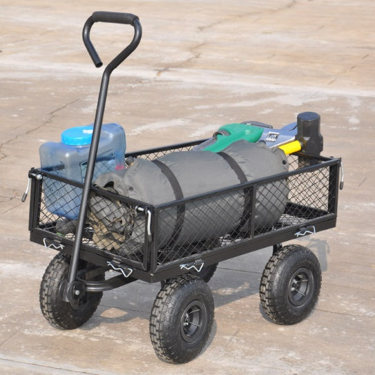 Carriage Gartenwagen aus Stahl mit Schwenkgriff