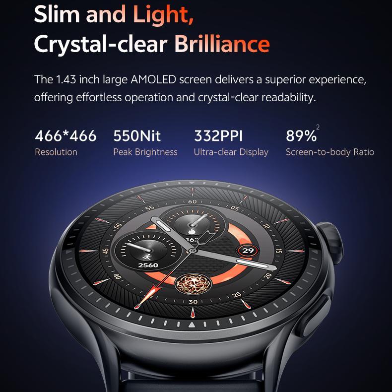 Runde HD-Fitness-Smartwatch