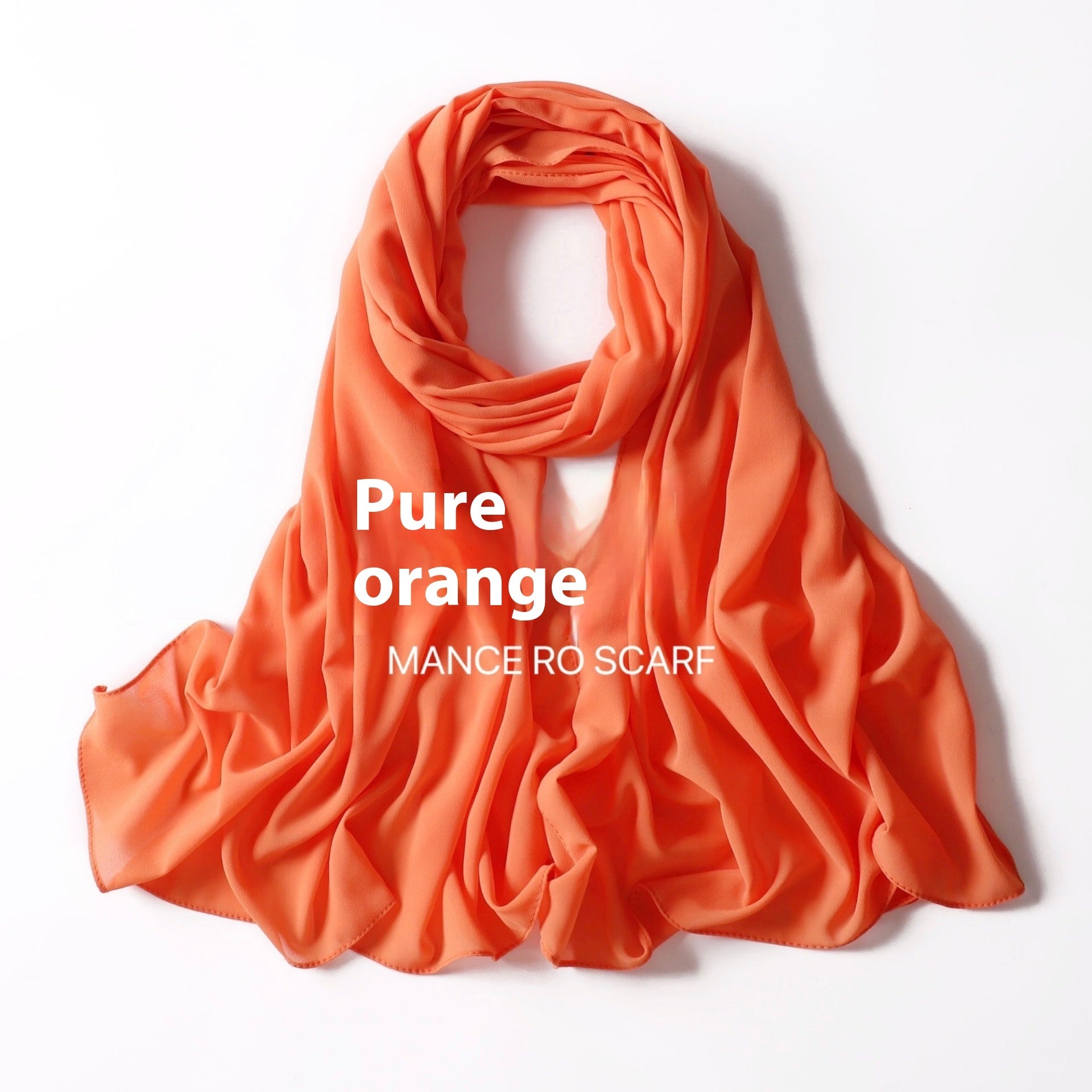 Foulard en mousseline de soie perlée