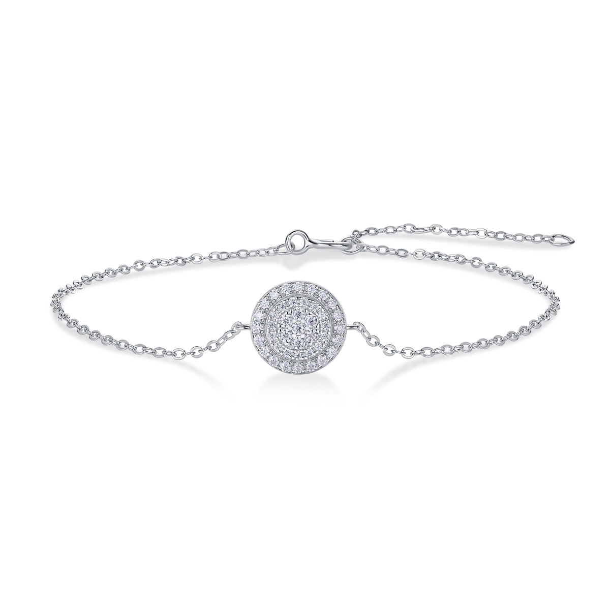 Mossan-Diamant-Armband aus S925-Silber