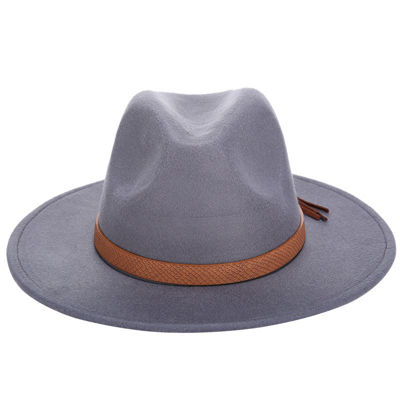 Chapeau haut-de-forme jazz en laine pour femme