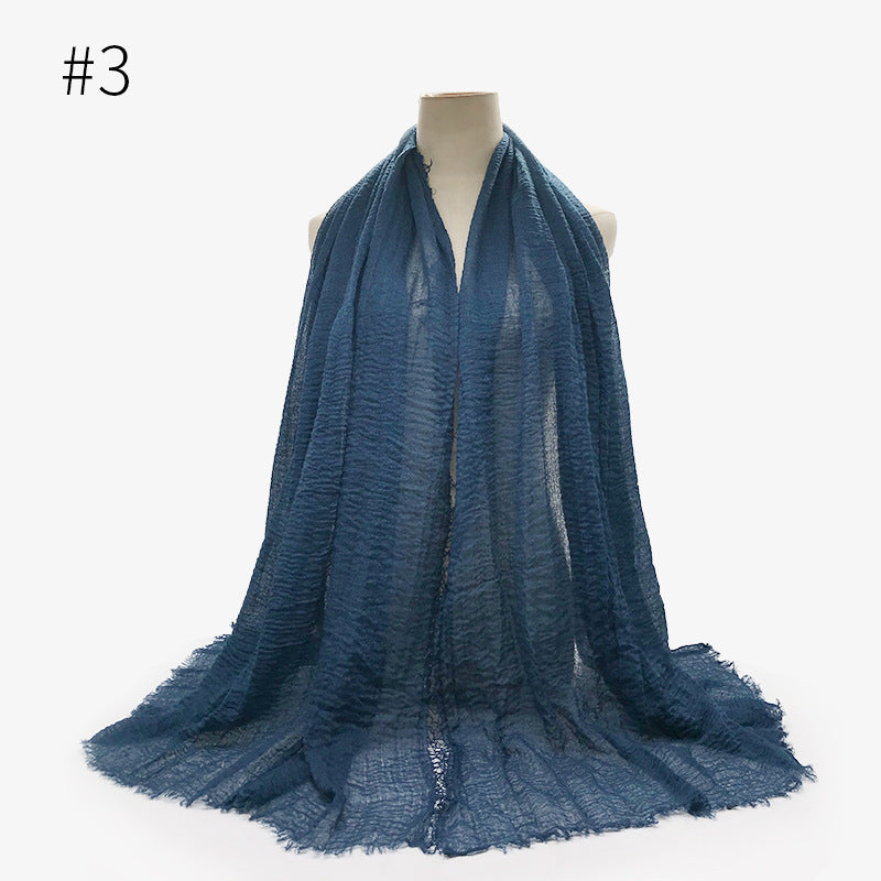 Foulard hijab en coton à bulles