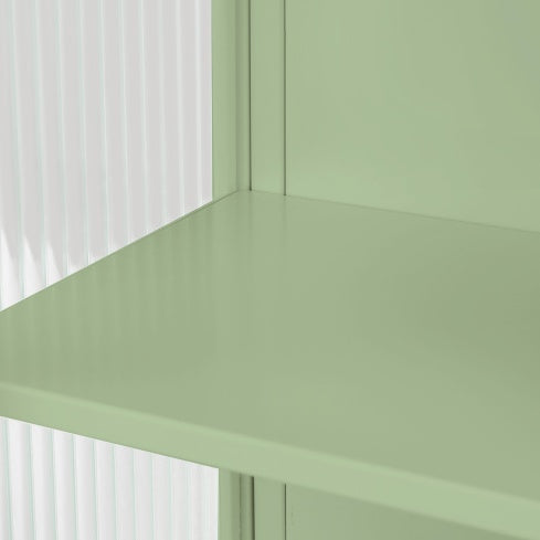 Modern Green Glass Door Wall Cabinet