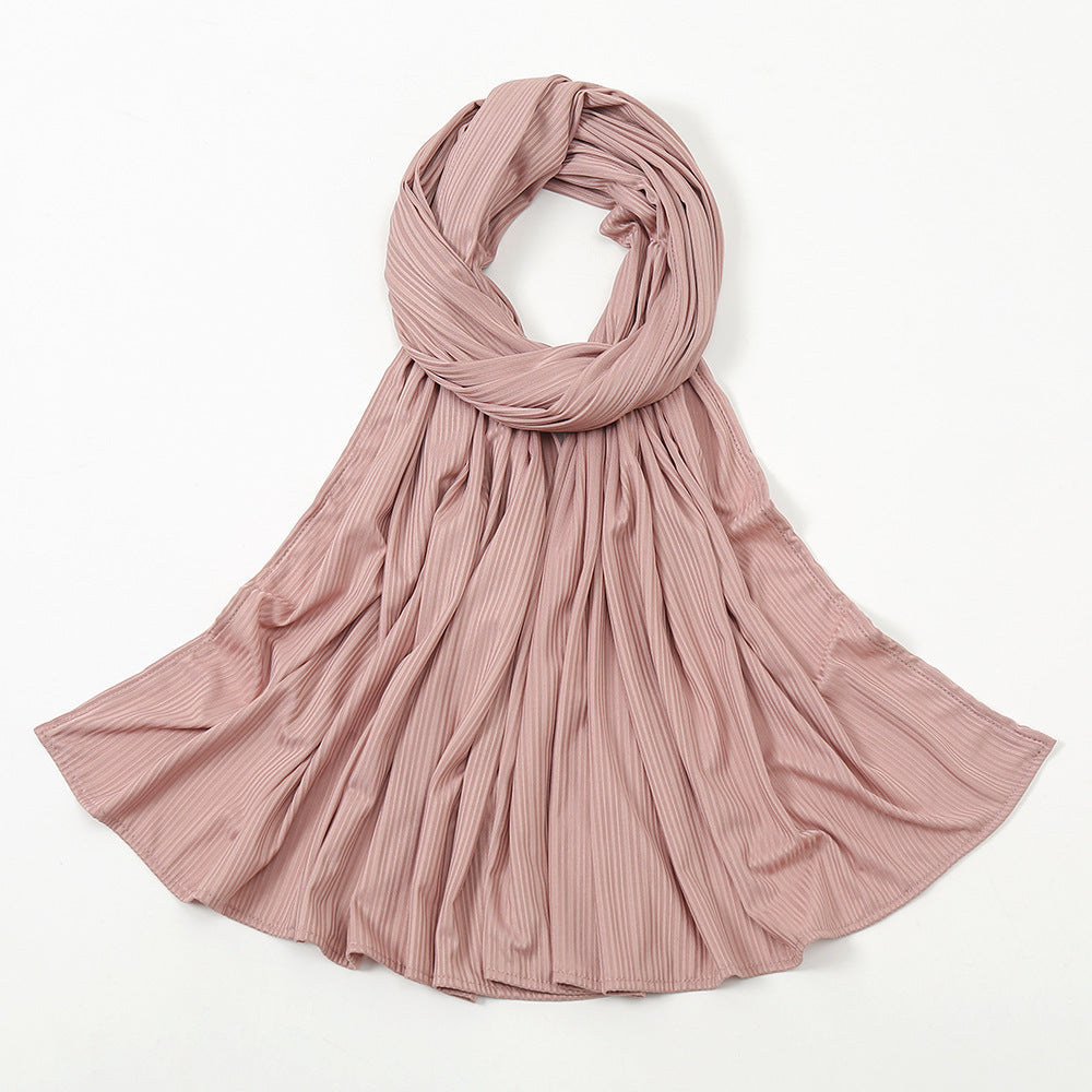 Écharpe en tricot de coton rayé pour femme