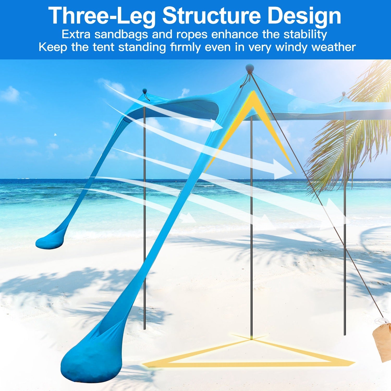 5–8 Person Beach Tent Canopy 10x10ft