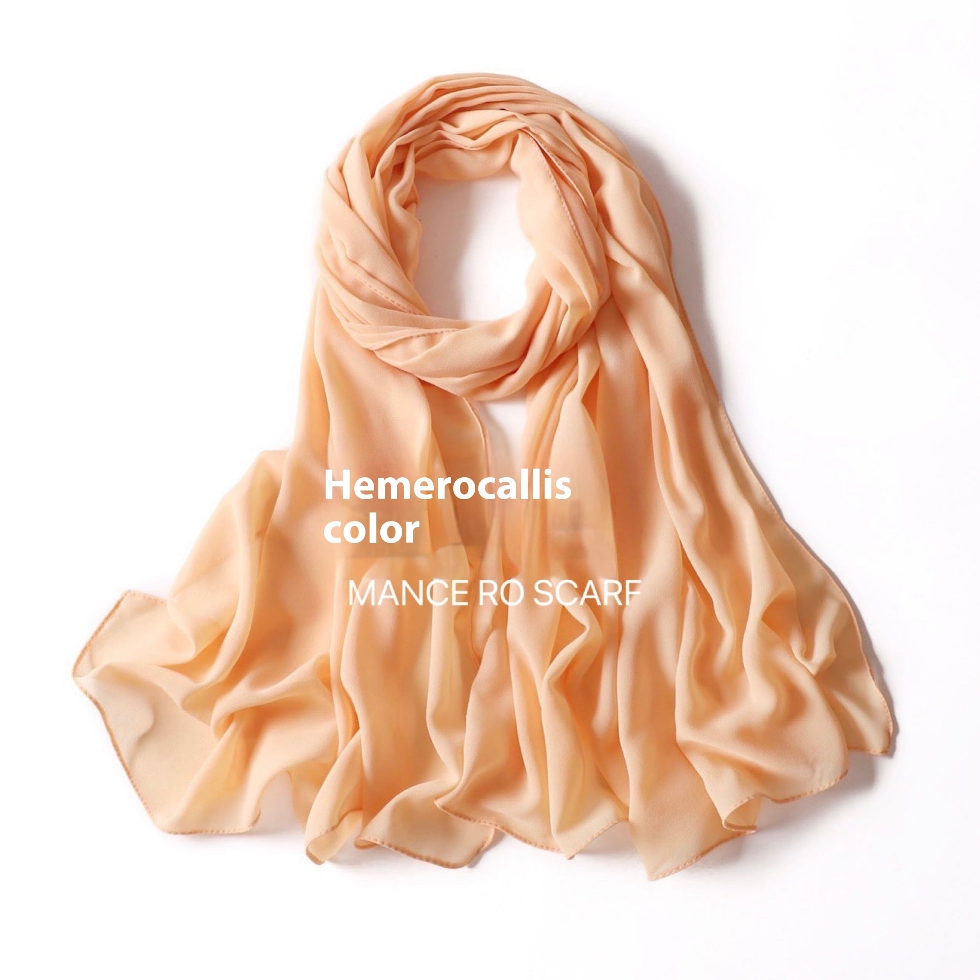 Foulard en mousseline de soie perlée