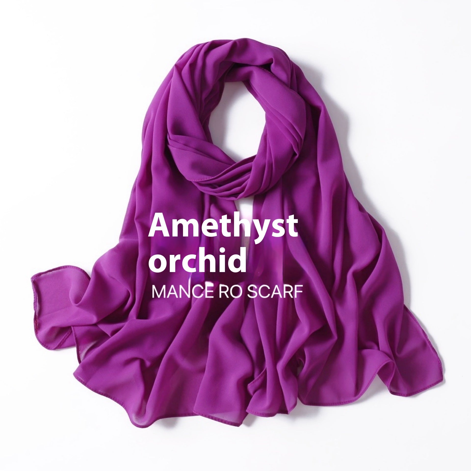 Foulard en mousseline de soie perlée