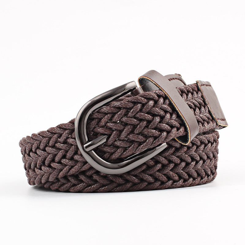 Ceinture large en coton et lin