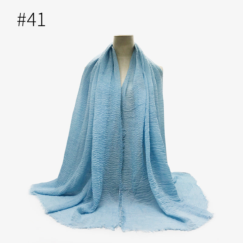 Foulard hijab en coton à bulles