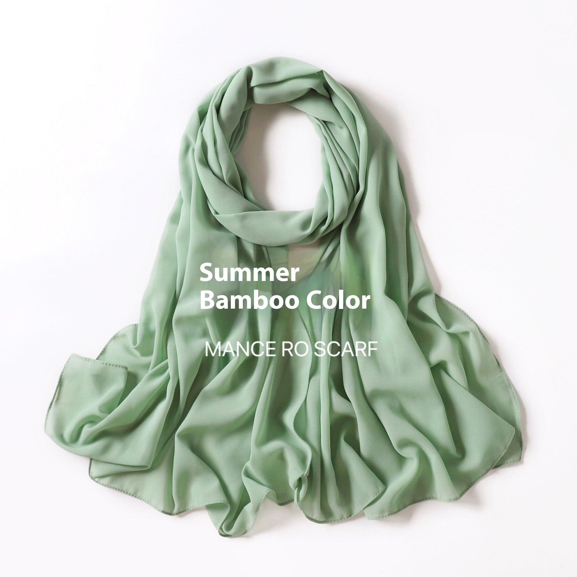 Foulard en mousseline de soie perlée