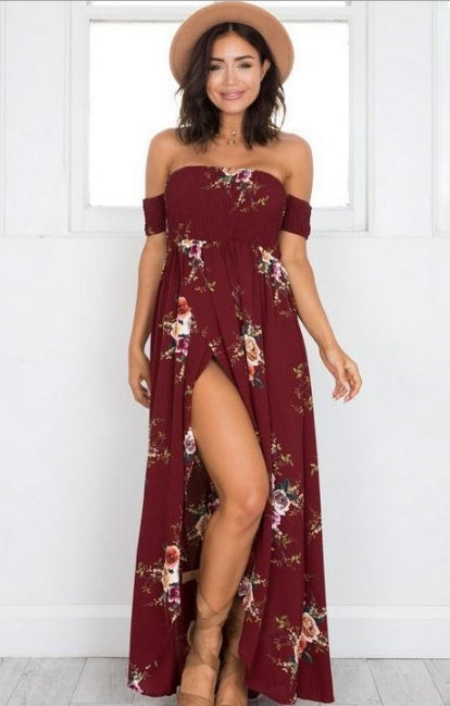 Boho Off Shoulder Summer Beach Dress