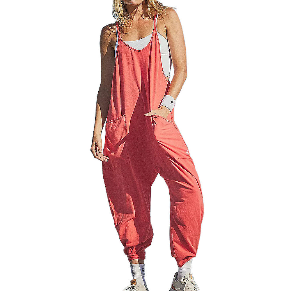 Ärmelloser Sommer-Overall mit Taschen