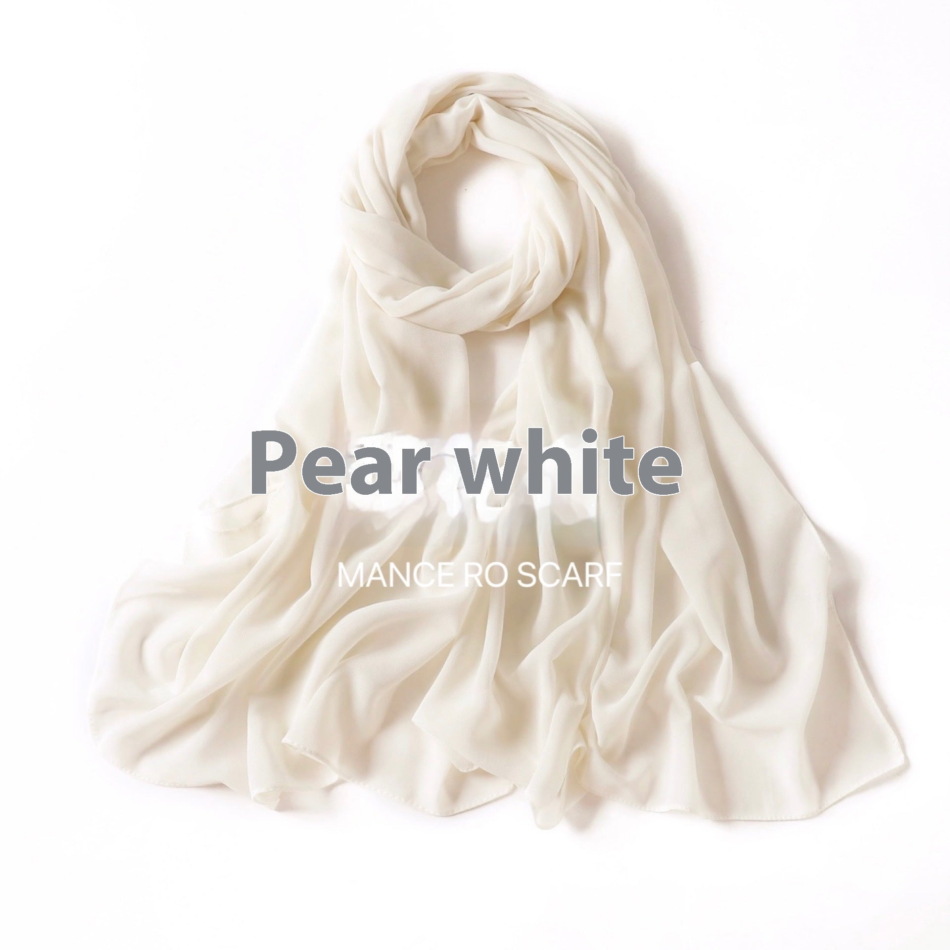 Foulard en mousseline de soie perlée