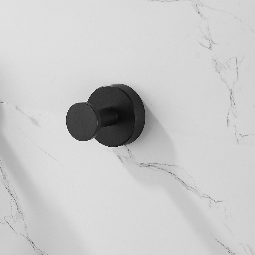 Matte Black Wall Hooks – 4 Pack Set