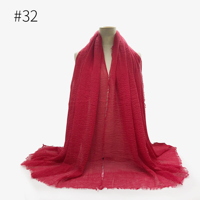 Foulard hijab en coton à bulles