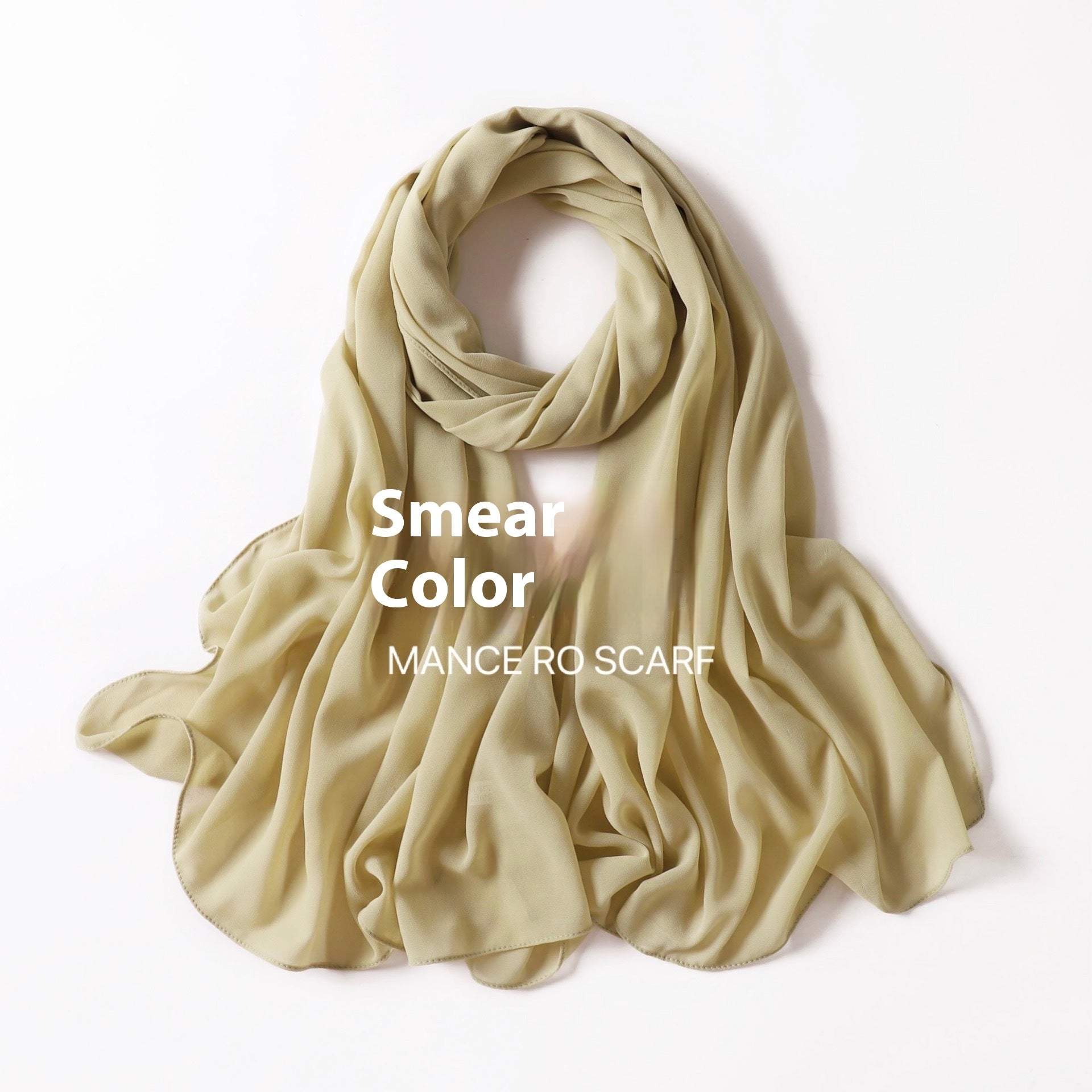 Foulard en mousseline de soie perlée