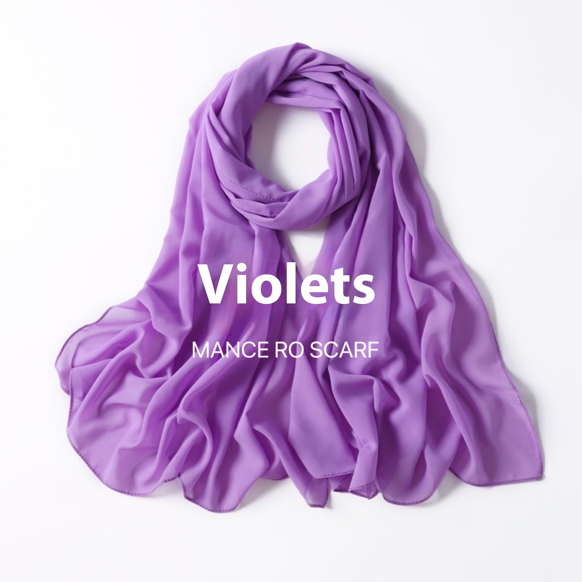 Foulard en mousseline de soie perlée