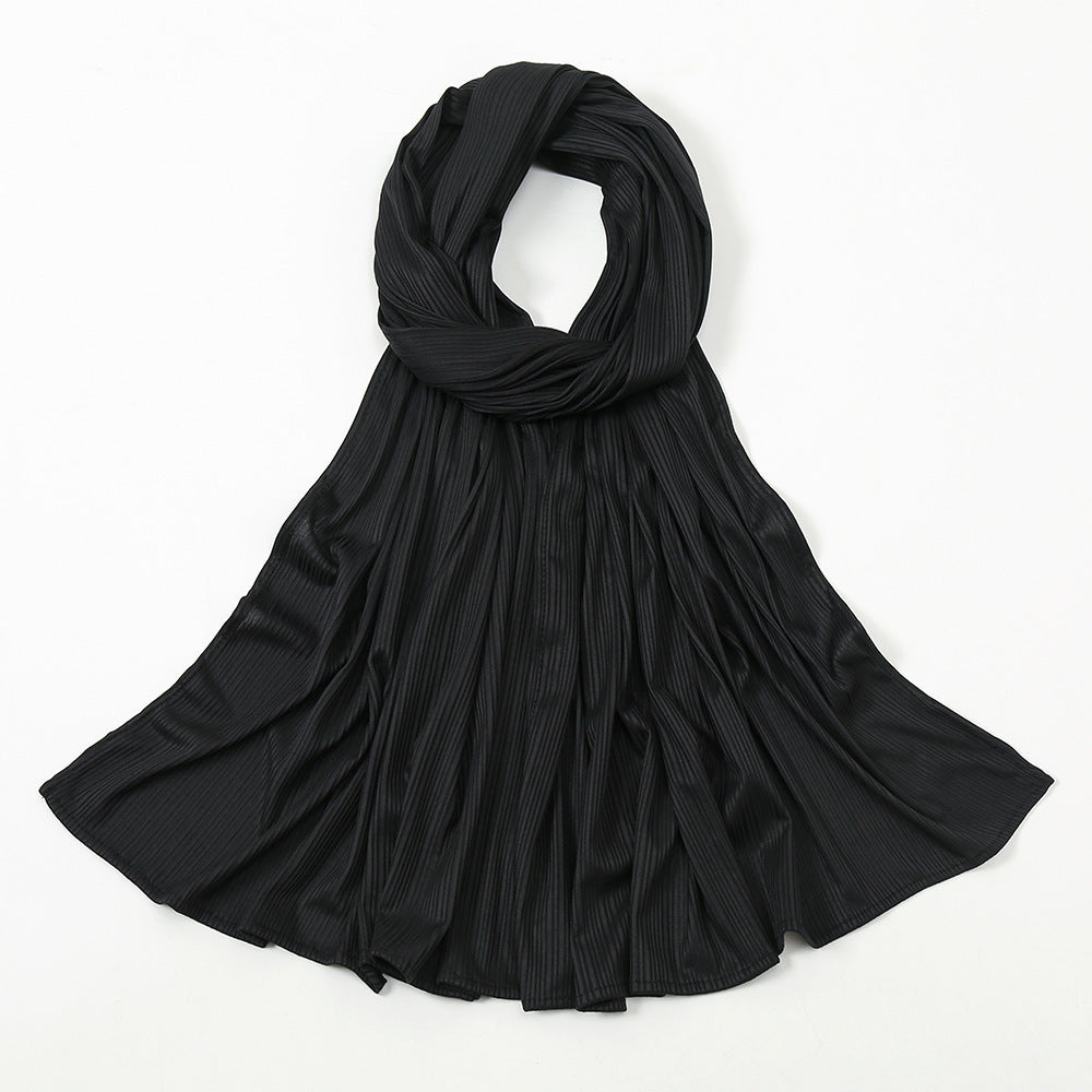 Écharpe en tricot de coton rayé pour femme