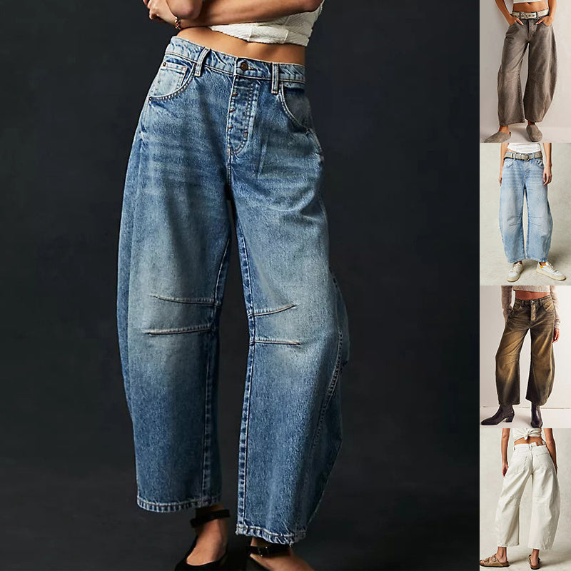 Jean large extensible à jambe large